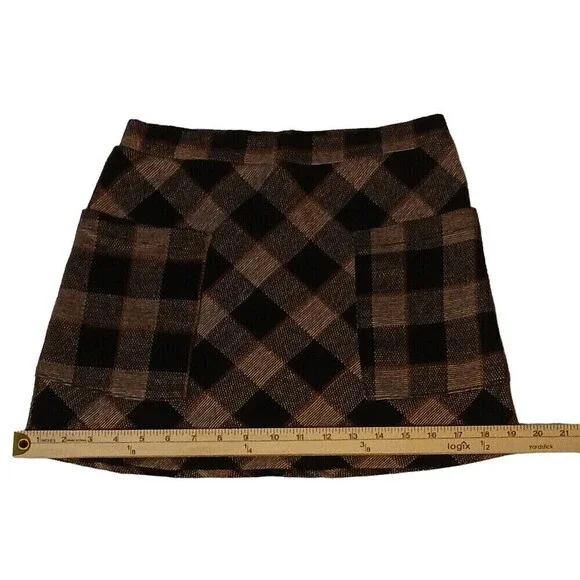 Kirious Los Angeles Women's Autumn Plaid Checkered Skirt with Pockets Size S - Picture 6 of 12